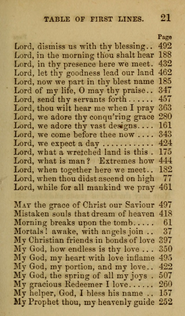 Psalms, Hymns and Spiritual Songs, Original and Selected. (7th ed.) page 21