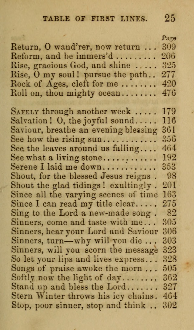 Psalms, Hymns and Spiritual Songs, Original and Selected. (7th ed.) page 25