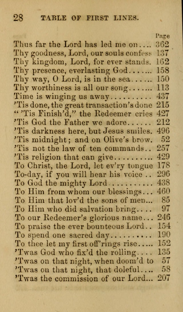 Psalms, Hymns and Spiritual Songs, Original and Selected. (7th ed.) page 28
