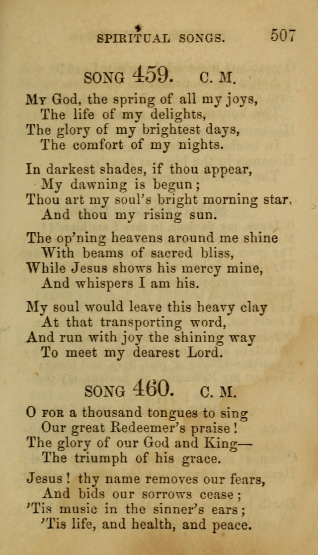 Psalms, Hymns and Spiritual Songs, Original and Selected. (7th ed.) page 507