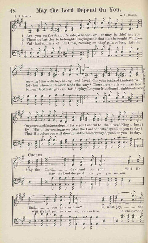 Precious Jewels of Sacred Song: a collection of the most Popular Gospel Songs and Hymns new and old page 48