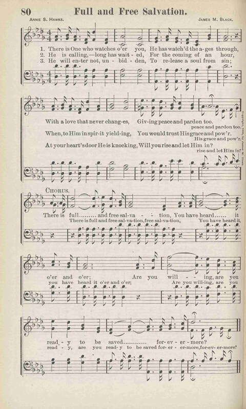 Precious Jewels of Sacred Song: a collection of the most Popular Gospel Songs and Hymns new and old page 80