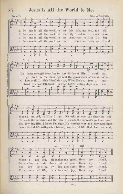 Precious Jewels of Sacred Song: a collection of the most Popular Gospel Songs and Hymns new and old page 85