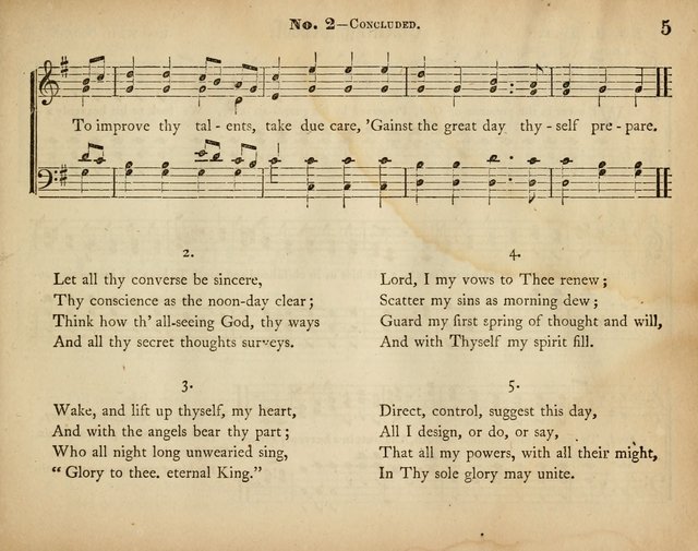 Palm Leaves: a collection of Sunday school tunes and carols for the use of the Protestant Episcopal Church page 5
