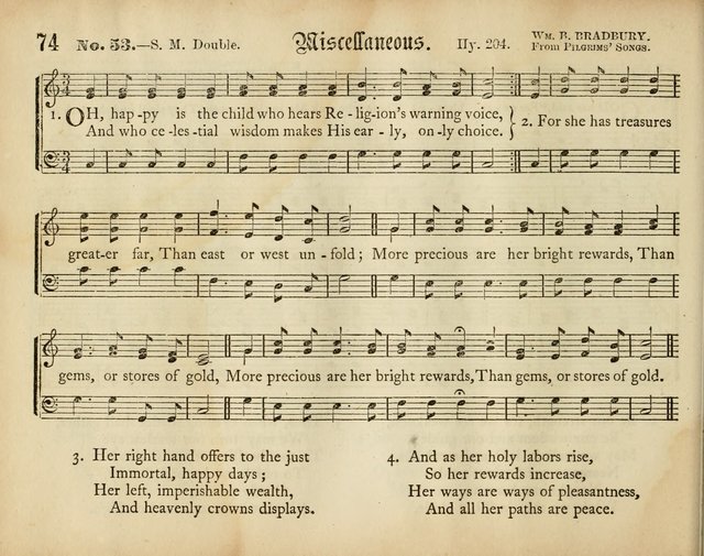 Palm Leaves: a collection of Sunday school tunes and carols for the use of the Protestant Episcopal Church page 74