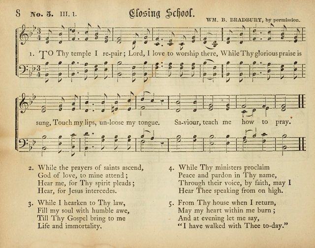 Palm Leaves: a collection of Sunday school tunes and carols for the use of the Protestant Episcopal Church page 8