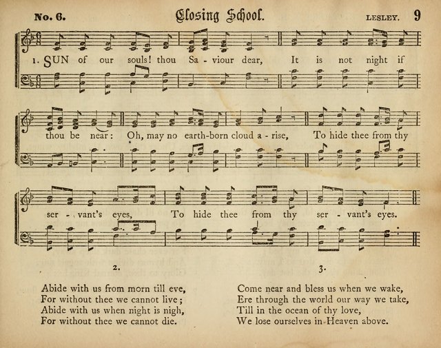Palm Leaves: a collection of Sunday school tunes and carols for the use of the Protestant Episcopal Church page 9