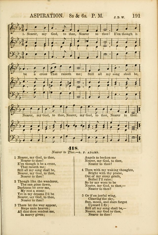 The Psalms of Life: A Compilation of Psalms, Hymns, Chants, Anthems, &c. Embodying the Spiritual, Progressive and Reformatory Sentiment of the Present Age page 191