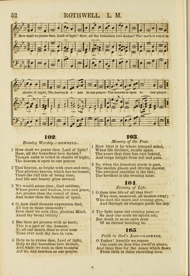 The Psalms of Life: A Compilation of Psalms, Hymns, Chants, Anthems, &c. Embodying the Spiritual, Progressive and Reformatory Sentiment of the Present Age page 52