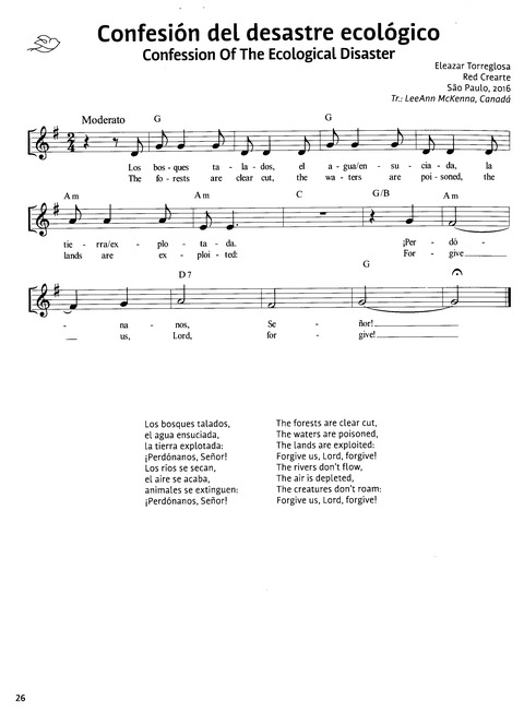 Paz en Nuestra Tierra: Canciones para el Camino desde América Latina / Peace on Earth: Songs for the Journey from Latin America page 20