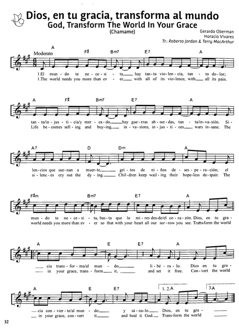 Paz en Nuestra Tierra: Canciones para el Camino desde América Latina / Peace on Earth: Songs for the Journey from Latin America page 26