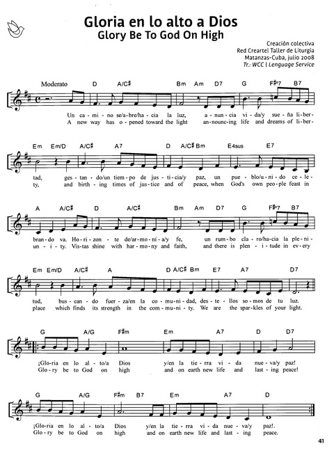 Paz en Nuestra Tierra: Canciones para el Camino desde América Latina / Peace on Earth: Songs for the Journey from Latin America page 35