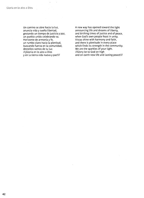 Paz en Nuestra Tierra: Canciones para el Camino desde América Latina / Peace on Earth: Songs for the Journey from Latin America page 36