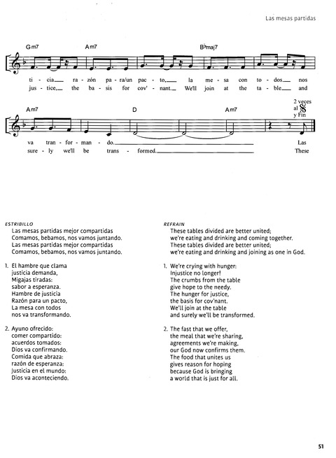 Paz en Nuestra Tierra: Canciones para el Camino desde América Latina / Peace on Earth: Songs for the Journey from Latin America page 45