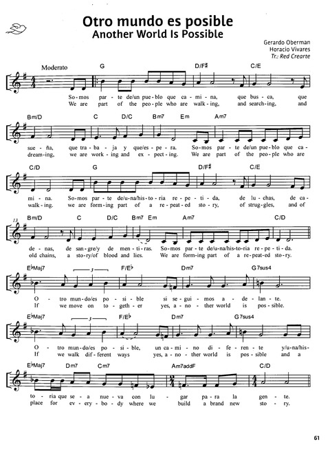 Paz en Nuestra Tierra: Canciones para el Camino desde América Latina / Peace on Earth: Songs for the Journey from Latin America page 55