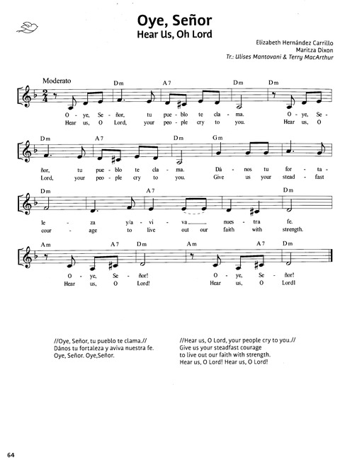Paz en Nuestra Tierra: Canciones para el Camino desde América Latina / Peace on Earth: Songs for the Journey from Latin America page 58