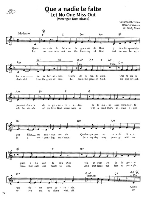 Paz en Nuestra Tierra: Canciones para el Camino desde América Latina / Peace on Earth: Songs for the Journey from Latin America page 64