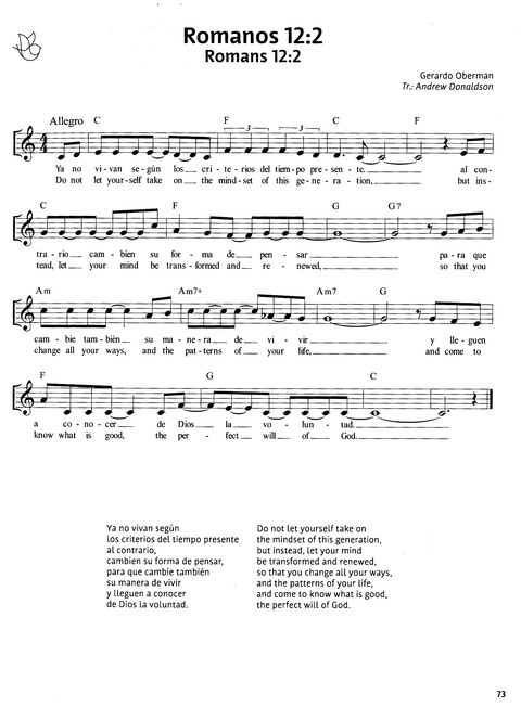 Paz en Nuestra Tierra: Canciones para el Camino desde América Latina / Peace on Earth: Songs for the Journey from Latin America page 67