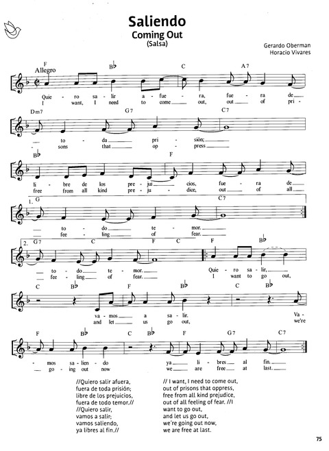 Paz en Nuestra Tierra: Canciones para el Camino desde América Latina / Peace on Earth: Songs for the Journey from Latin America page 69