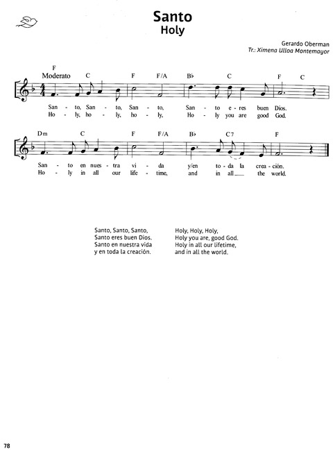 Paz en Nuestra Tierra: Canciones para el Camino desde América Latina / Peace on Earth: Songs for the Journey from Latin America page 72