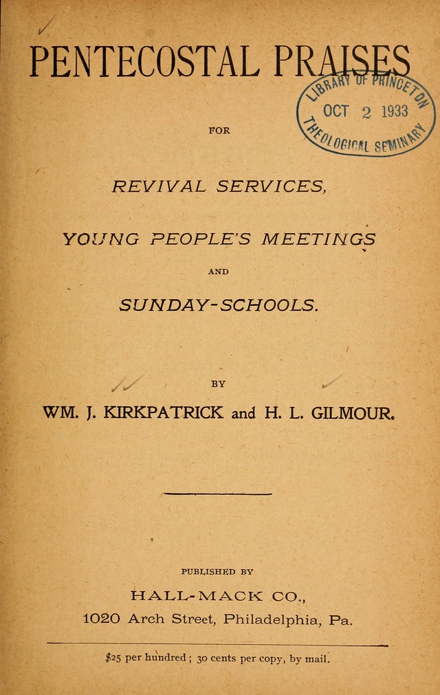 Pentecostal Praises: for revival services, young people