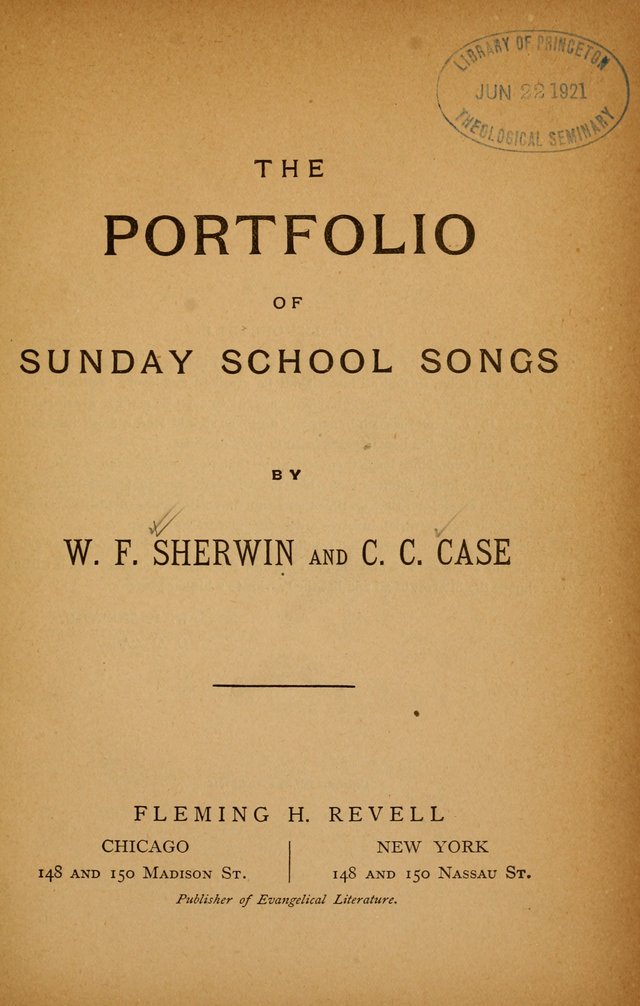 The Portfolio of Sunday School Songs page 1