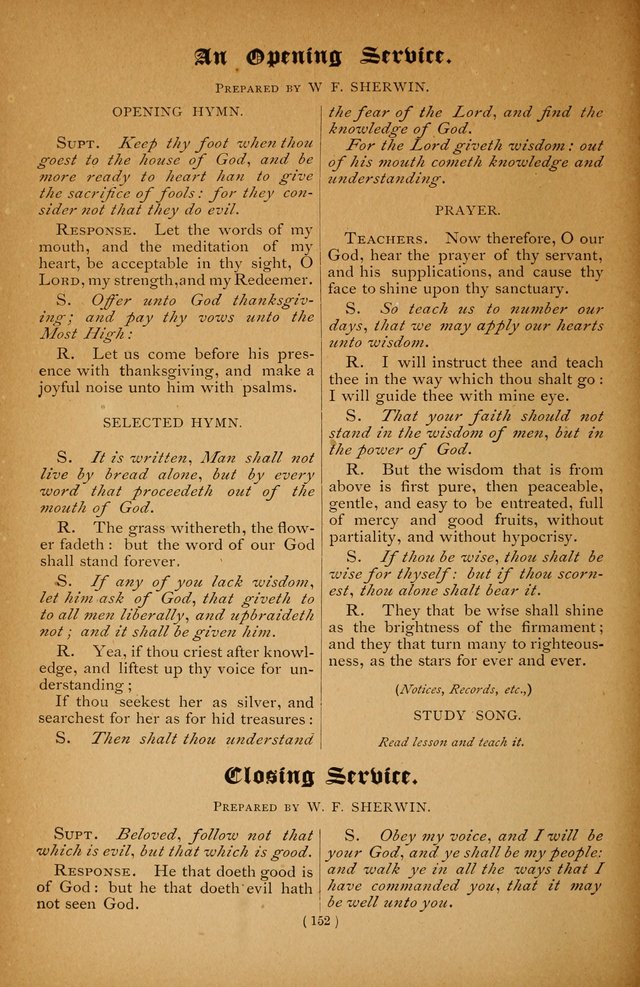 The Portfolio of Sunday School Songs page 152