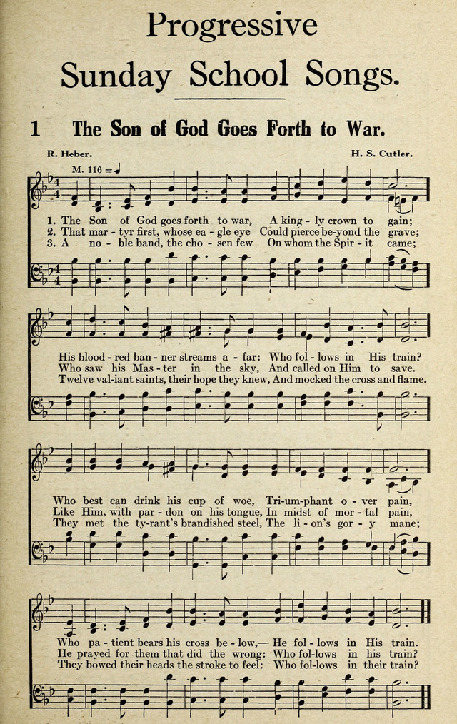 Progressive Sunday School Songs page 1