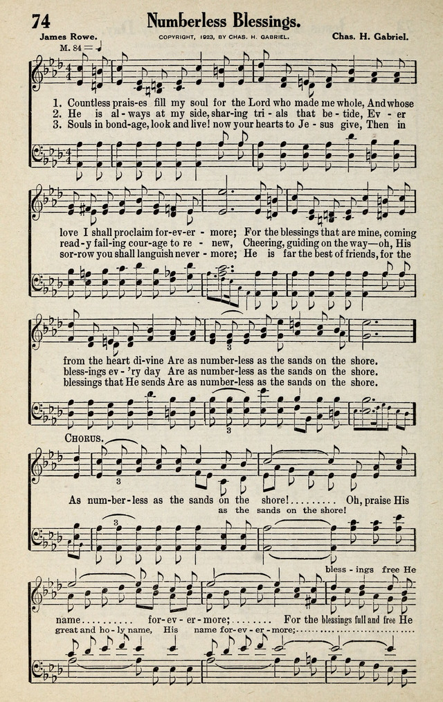 Progressive Sunday School Songs page 74