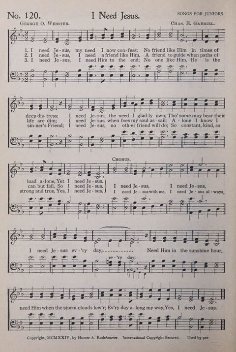 Praise and Service Songs for Sunday Schools page 116