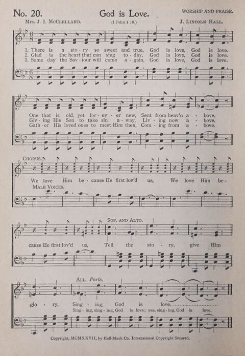 Praise and Service Songs for Sunday Schools page 20