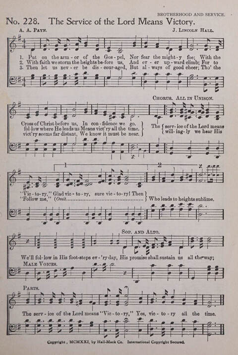 Praise and Service Songs for Sunday Schools page 201