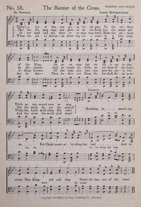 Praise and Service Songs for Sunday Schools page 55