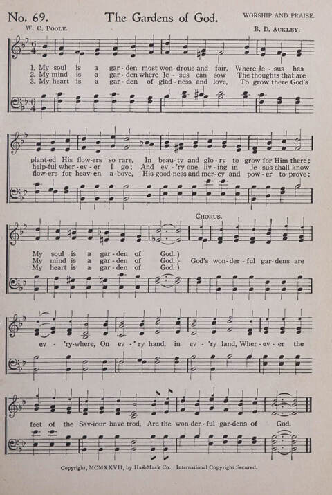 Praise and Service Songs for Sunday Schools page 65