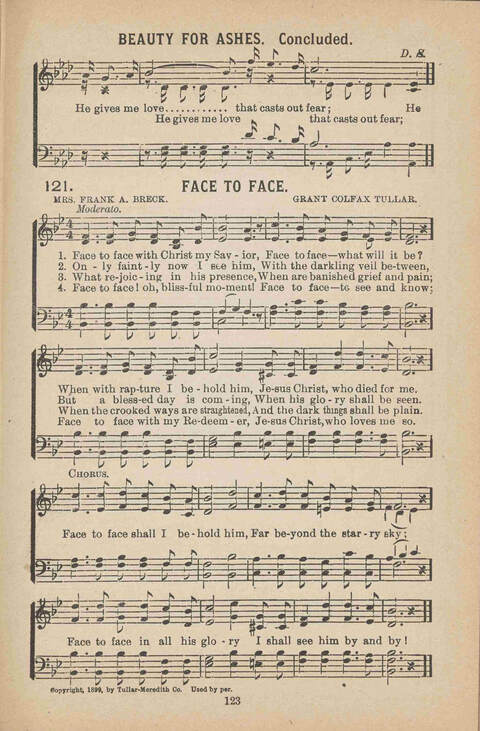 Praise Ye: a collection of sacred songs page 123