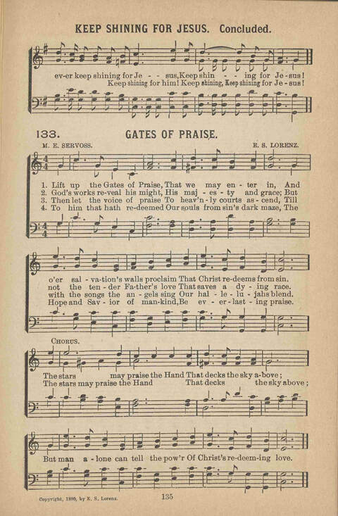 Praise Ye: a collection of sacred songs page 135