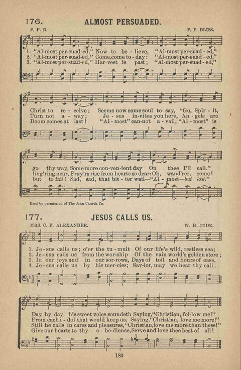 Praise Ye: a collection of sacred songs page 180