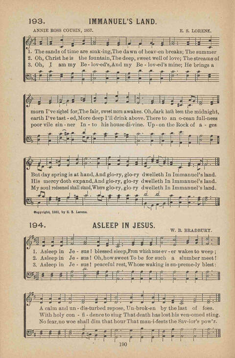 Praise Ye: a collection of sacred songs page 190