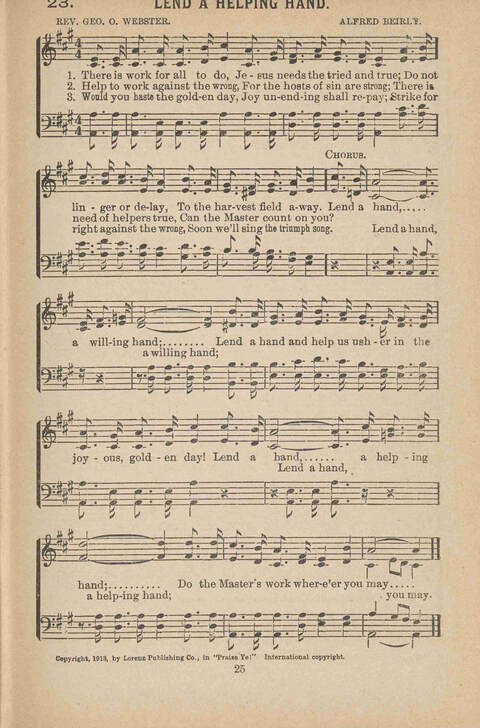 Praise Ye: a collection of sacred songs page 25
