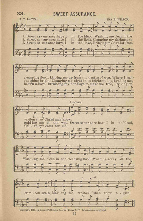 Praise Ye: a collection of sacred songs page 35