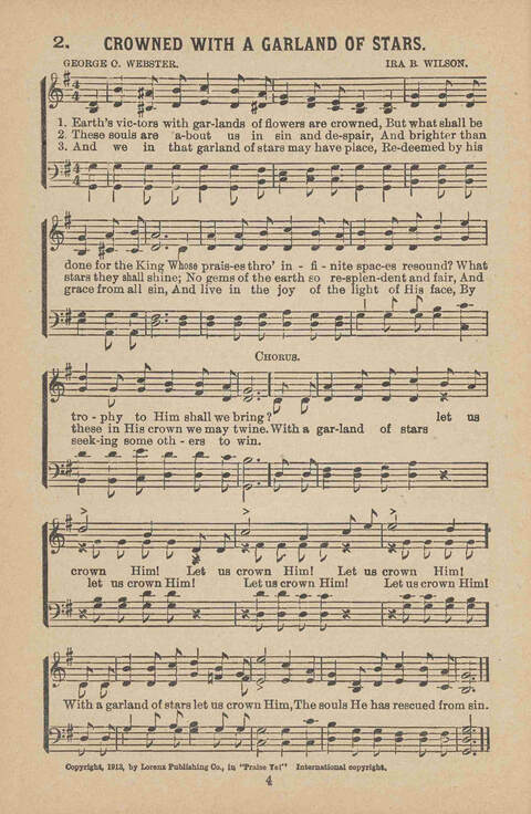 Praise Ye: a collection of sacred songs page 4