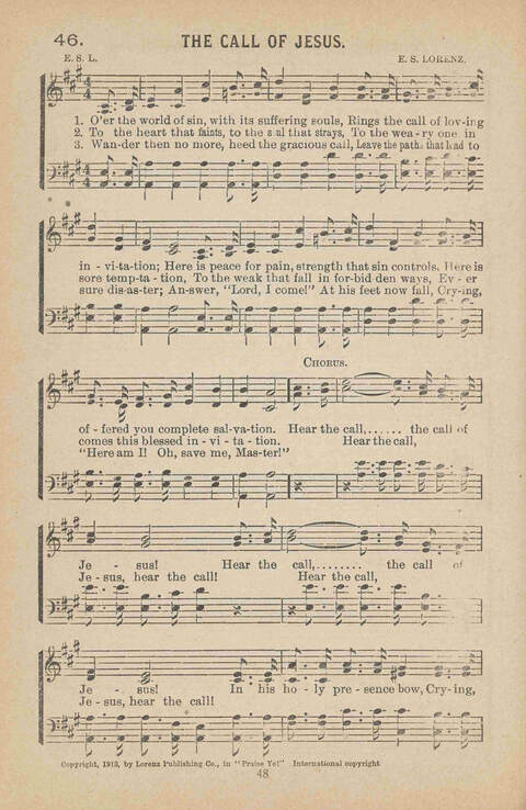 Praise Ye: a collection of sacred songs page 48