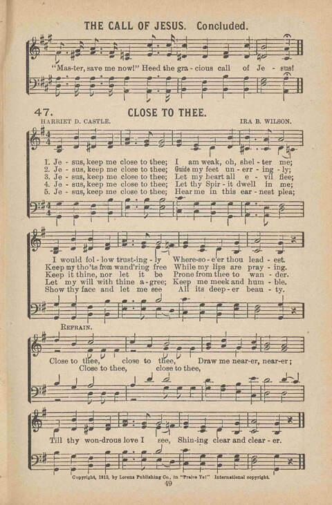 Praise Ye: a collection of sacred songs page 49