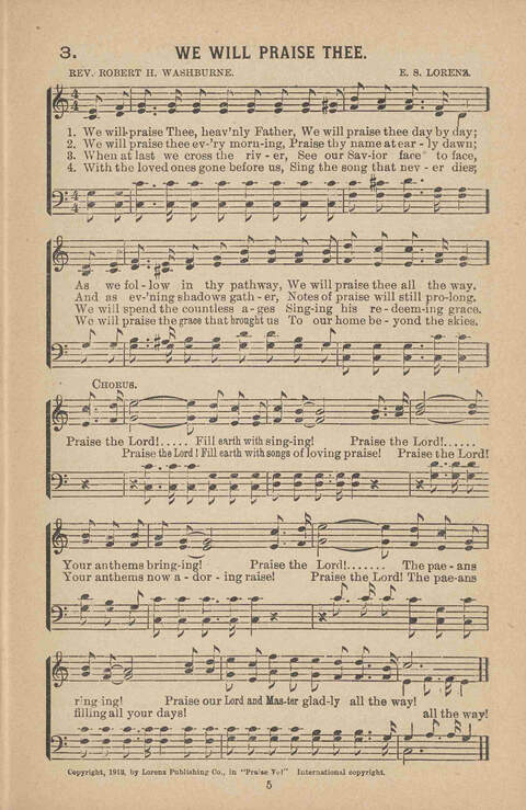 Praise Ye: a collection of sacred songs page 5