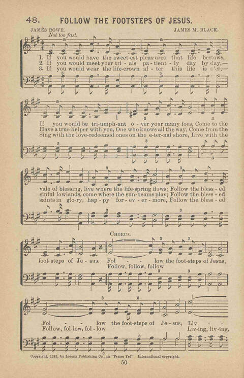 Praise Ye: a collection of sacred songs page 50