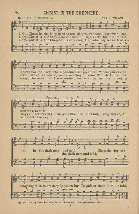 Praise Ye: a collection of sacred songs page 6