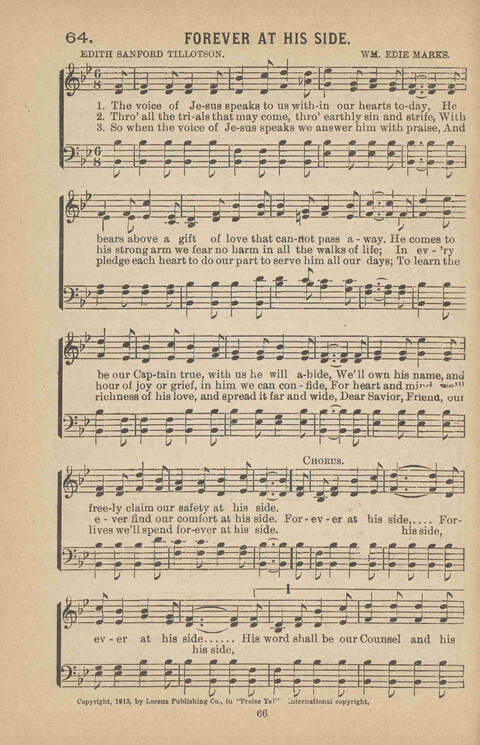 Praise Ye: a collection of sacred songs page 66