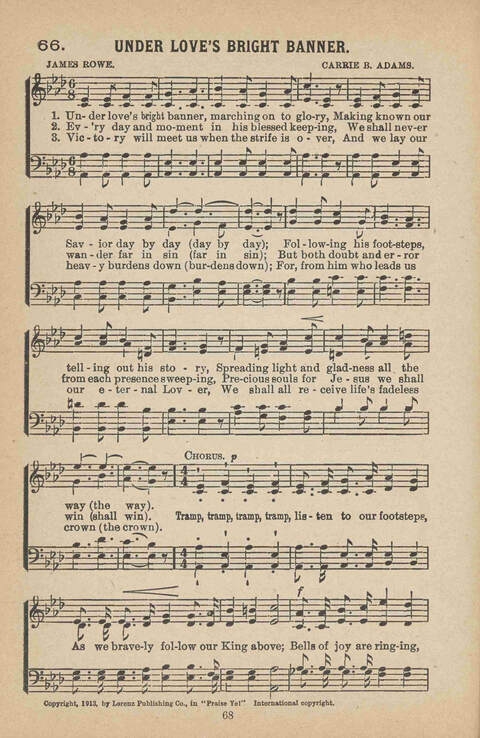 Praise Ye: a collection of sacred songs page 68