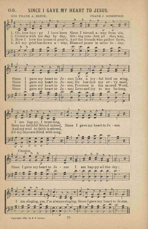 Praise Ye: a collection of sacred songs page 70