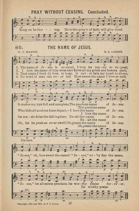 Praise Ye: a collection of sacred songs page 87